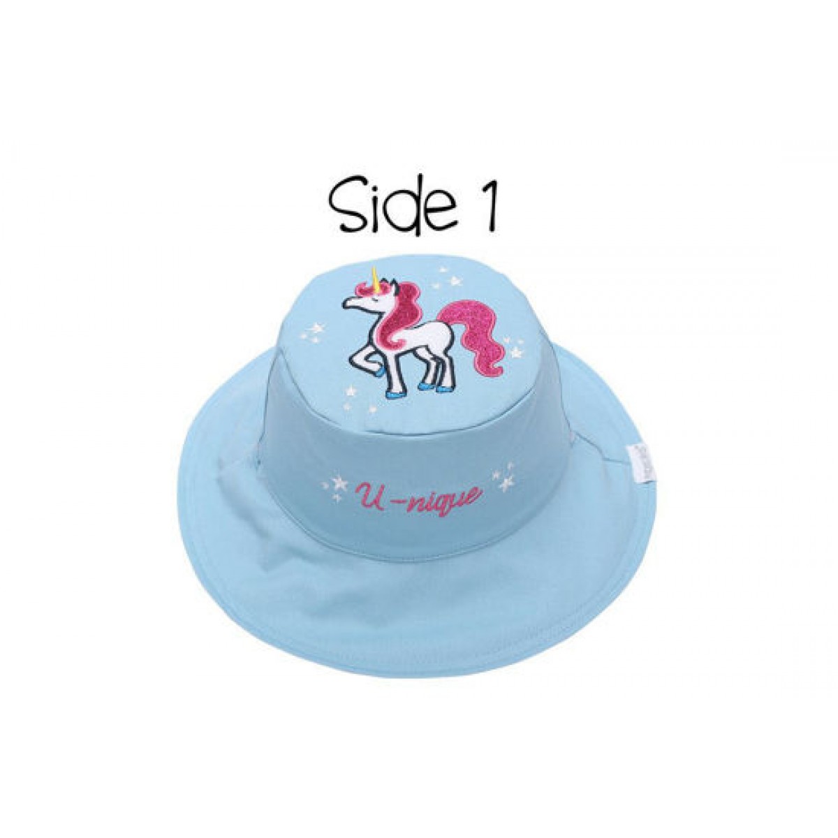 Canada FlapJackKids Reversible Baby and Kids Sun Hat Rainbow Unicorn L 4 6y No chin strap